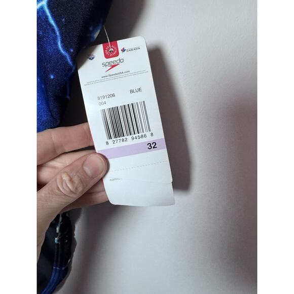 Speedo Womens SPEEDO LIGHTNING STRIKES FEMALE FLYBACK BLUE One Piece Size 32 NWT - Picture 6 of 8